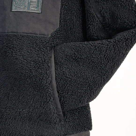 Fendi Reversible Black Wool Fleece & Brown Patchwork Jacket - Picture 13 of 15
